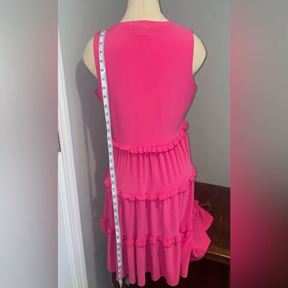 Tommy Hilfiger Ruffle Tiered Sleeveless Jersey Knit Shift Dress 6P - Picture 5 of 10